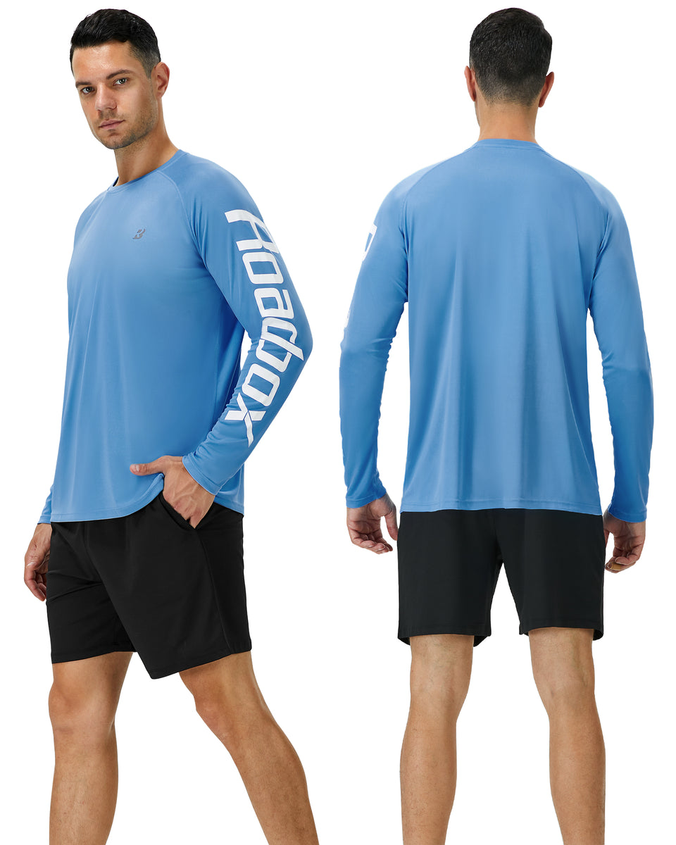 Roadbox 2 Pack UPF 50+ Fishing Shirts for Men Long Sleeve UV Sun