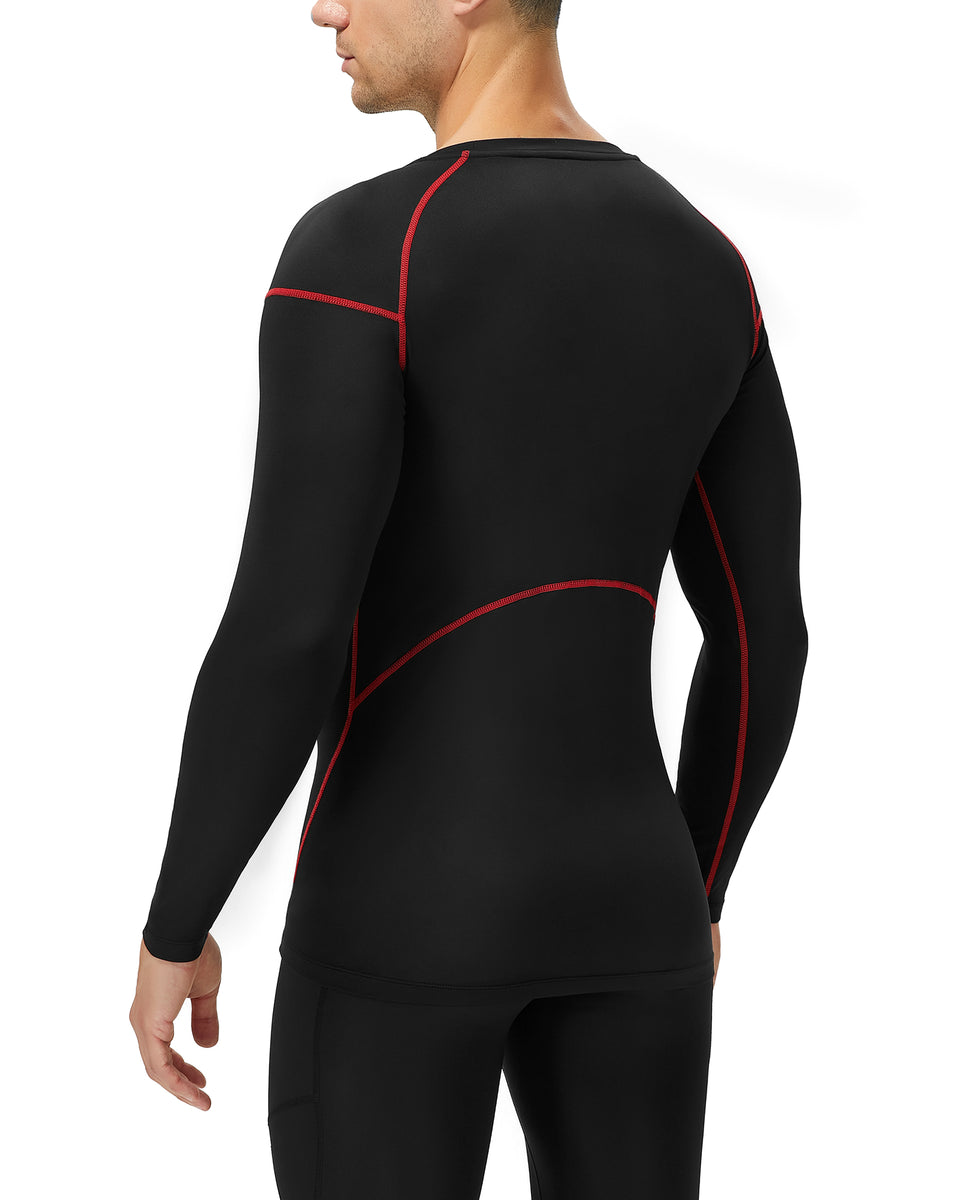Roadbox Mens Long Sleeve Compression Shirts Pack Cold Weather Therma