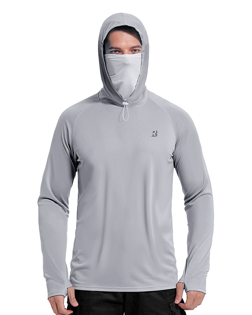 Roadbox UPF 50+ Fishing Shirts for Men Long Sleeve Sun Protection  Lightweight Outdoor UV Hiking Shirts 
