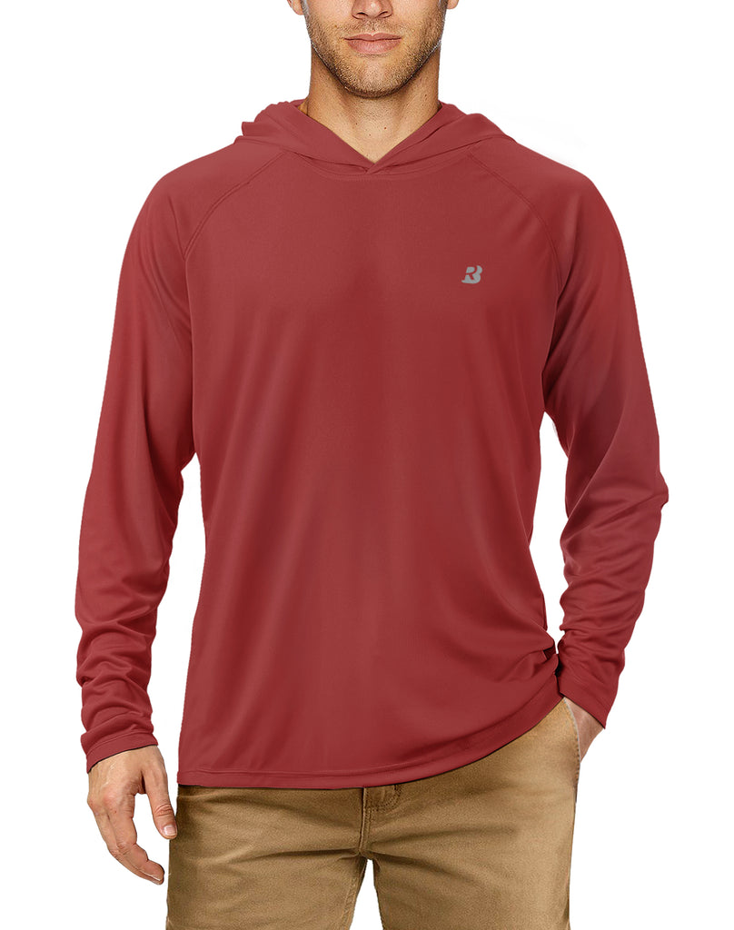 Men's Fishing Shirt Hooded Outdoor Long Sleeve UPF50+ UV